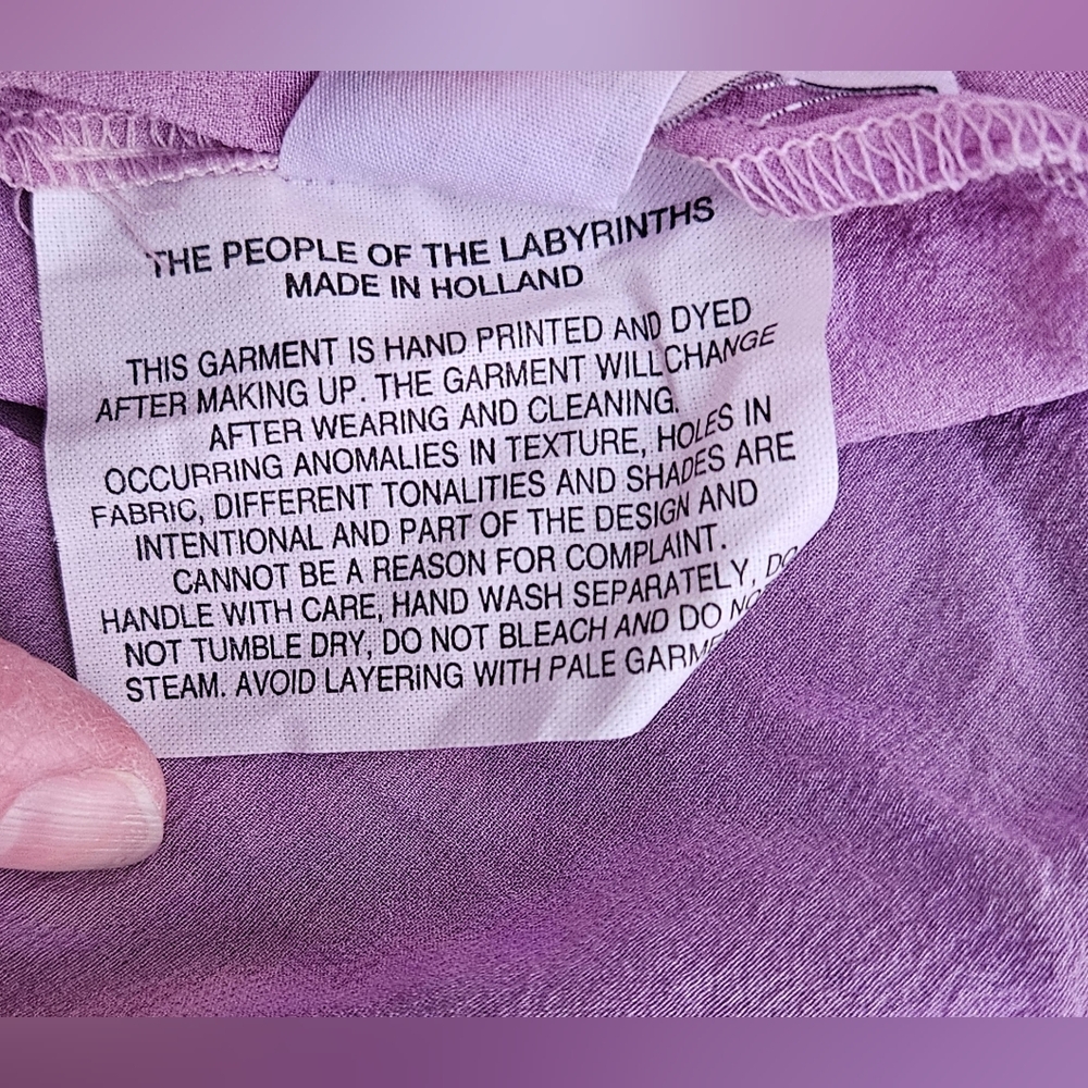 FLASH SALE RARE THE PEOPLE OF THE LABYRINTHS GOLD GRAPHIC SILK TOP BLOUSE MED - Picture 8 of 8